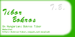 tibor bokros business card